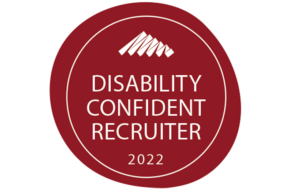 Logo saying Disability Confident Recruiter 2022