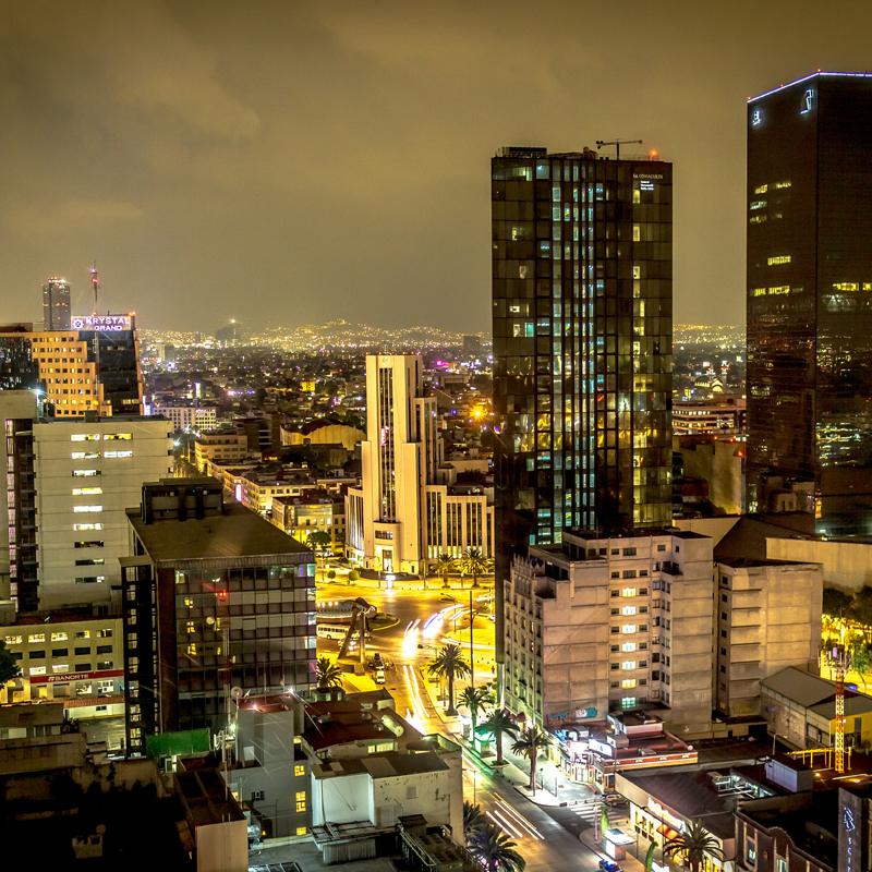 Mexico city at night